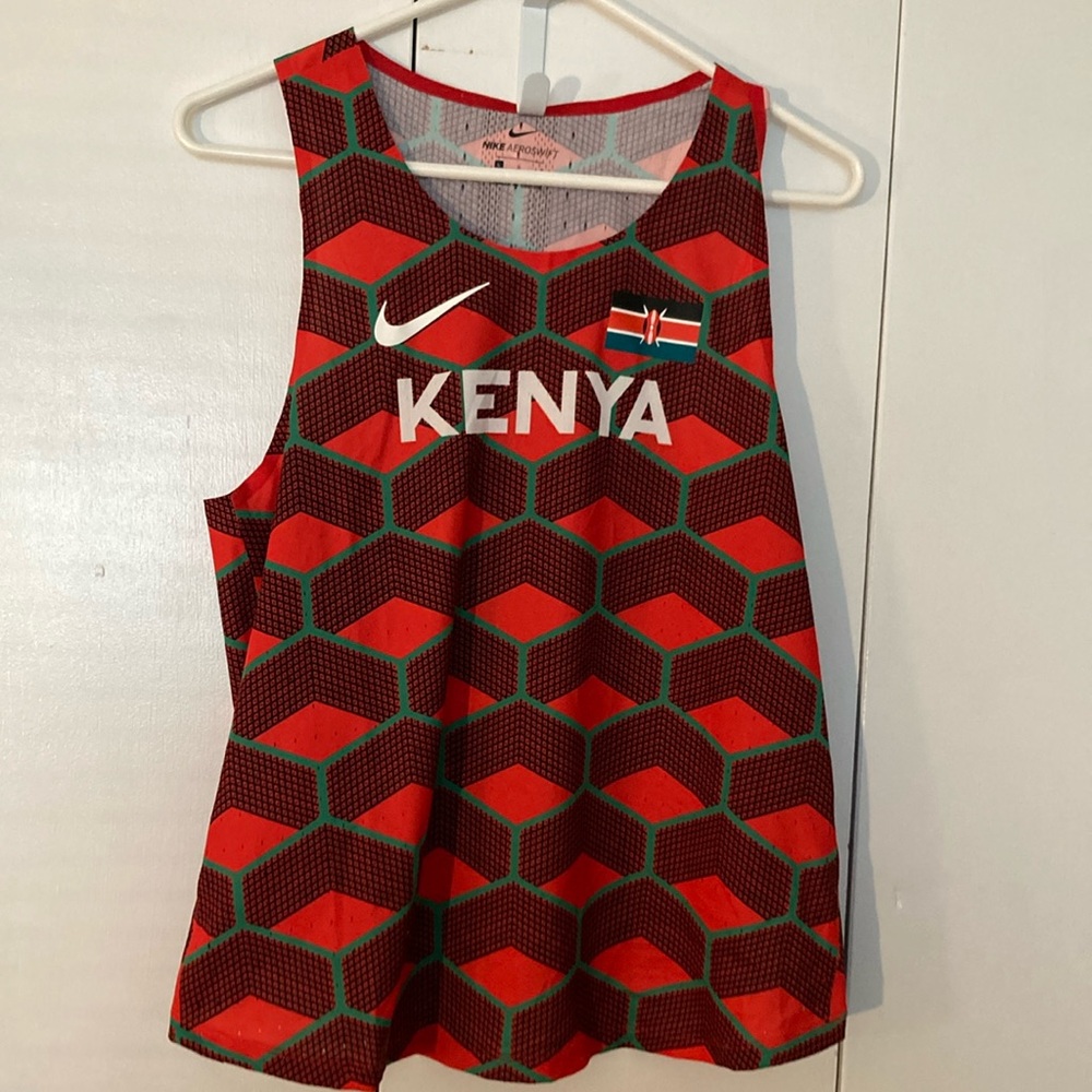 Nike Red and Green Kenya Tank Top